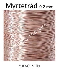 Myrtetråd 0,2 mm farve 3116 rosa guld
